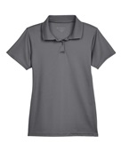Harriton Ladies' 4 oz. Polytech Polo M315W CHARCOAL Pocket