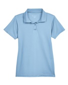 Harriton Ladies' 4 oz. Polytech Polo M315W LIGHT BLUE Pocket