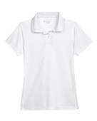Harriton Ladies' 4 oz. Polytech Polo M315W WHITE Pocket