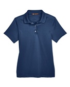 Harriton Ladies' Advantage Snag Protection Plus IL Snap Placket Polo M345W DARK NAVY Pocket