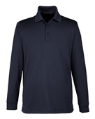 Harriton Men's Tall Advantage Long Sleeve Snag Protection Plus IL Polo M348LT DARK NAVY Pocket