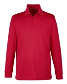 Harriton Men's Tall Advantage Long Sleeve Snag Protection Plus IL Polo M348LT RED Pocket
