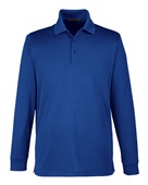 Harriton Men's Tall Advantage Long Sleeve Snag Protection Plus IL Polo M348LT TRUE ROYAL Pocket