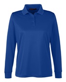 Harriton Ladies' Advantage Snag Protection Plus IL Long Sleeve Polo M348LW TRUE ROYAL Pocket