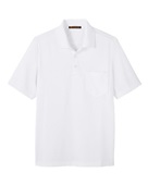 Harriton Men's Advantage Snag Protection Plus IL Pocket Polo M348P WHITE Pocket