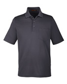 Harriton Men's Advantage Snag Protection Plus IL Pocket Polo M348P DARK CHARCOAL Pocket