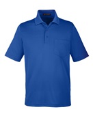 Harriton Men's Advantage Snag Protection Plus IL Pocket Polo M348P TRUE ROYAL Pocket