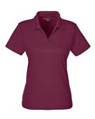 Harriton Ladies' Double Mesh Polo M353W MAROON Pocket