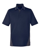 Harriton Men's Flash Snag Protection Plus IL Colorblock Polo M386 DK NAVY/ DK CHRC Pocket