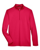 Harriton Men's Advantage Snag Protection Plus IL Quarter-Zip M748 RED Pocket