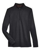 Harriton Ladies' Advantage Snag Protection Plus IL Quarter-Zip M748W BLACK Pocket