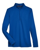 Harriton Ladies' Advantage Snag Protection Plus IL Quarter-Zip M748W TRUE ROYAL Pocket