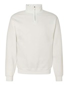 Jerzees Adult 8 oz. NuBlend Quarter-Zip Cadet Collar Sweatshirt 995M WHITE Pocket