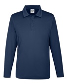 Team 365 Men's Zone Performance Long Sleeve Polo TT51L SPORT DARK NAVY Pocket