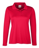 Team 365 Ladies' Zone Performance Long Sleeve Polo TT51LW SPORT RED Pocket