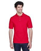 Ultraclub Men's Classic Pique Polo 8535 RED Pocket