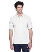 Ultraclub Men's Classic Pique Polo 8535 WHITE Pocket