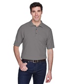 Ultraclub Men's Whisper Pique Polo 8540 GRAPHITE Pocket