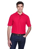 Ultraclub Men's Whisper Pique Polo 8540 RED Pocket