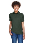 Ultraclub Ladies' Whisper Pique Polo 8541 Forest Green Pocket