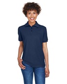 Ultraclub Ladies' Whisper Pique Polo 8541 NAVY Pocket