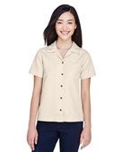 Ultraclub Ladies' Cabana Breeze Camp Shirt 8981 STONE Pocket