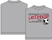 Utopia Soccer Defense Wins T-shirt GREY Pocket