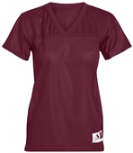 Augusta Ladies Junior Stadium Fit Replica Football Jersey MAROON Front