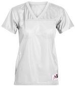 Augusta Ladies Junior Stadium Fit Replica Football Jersey WHITE Front