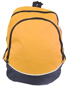 Augusta Sportswear Large Tri-Color Backpack 1915 GOLD/ BLACK/ WHITE Front