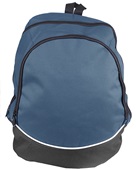 Augusta Sportswear Large Tri-Color Backpack 1915 NAVY/ BLACK/ WHITE Front