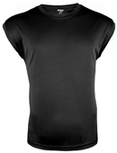 Adult & Youth Cooling Lightweight Sleeveless Tee Shirt BLACK Front