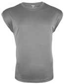 Adult & Youth Cooling Lightweight Sleeveless Tee Shirt SILVER Front