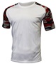 Epic Cool Performance Camo Sleeve Jersey T Shirt (13- Colors Avaliable) WHITE/RED/CAMO Front