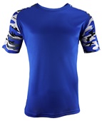 Epic Cool Performance Camo Sleeve Jersey T Shirt (13- Colors Avaliable) ROYAL/ROYAL/CAMO Front
