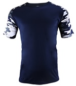 Epic Cool Performance Camo Sleeve Jersey T Shirt (13- Colors Avaliable) NAVY/NAVY/CAMO Front