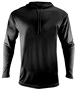 Epic Cool Performance Long Sleeve Hoodie Tee Shirt BLACK Front