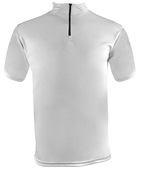 Epic Cool Performance Short Sleeve Quarter Zip Tee Shirt WHITE/GRAPHITE Pocket