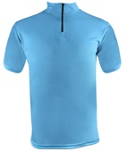 Epic Cool Performance Short Sleeve Quarter Zip Tee Shirt COLUMBIA BLUE/GRAPHITE Pocket
