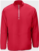 Easton Adult/Youth Alpha Long Sleeve Baseball Cage Jacket RED/SILVER Pocket