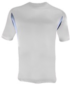 Adult Side Panels, Raglan Sleeves, Performance Crew Neck T Shirt or Jersey WHITE WITH GRAPHITE PANELS Front