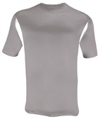 Adult Side Panels, Raglan Sleeves, Performance Crew Neck T Shirt or Jersey GRAPHITE WITH WHITE PANELS Front
