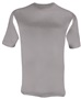Adult Side Panels, Raglan Sleeves, Performance Crew Neck T Shirt or Jersey GRAPHITE WITH WHITE PANELS Front