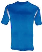 Adult Side Panels, Raglan Sleeves, Performance Crew Neck T Shirt or Jersey ROYAL WITH GRAPHITE PANELS Front