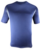 Adult Side Panels, Raglan Sleeves, Performance Crew Neck T Shirt or Jersey NAVY WITH GRAPHITE PANELS Front