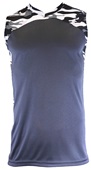 Epic Adult & Youth Single Layer CAMO Basketball Jersey BLACK/GRAPHITE Front