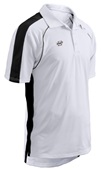 Adult Polyester Pebble Body Coaches Polo Shirts WHITE/BLACK Pocket