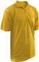 Mens Jacquard Horizontal Stripe Pinhole Mesh Coaches Polo Shirts LT. GOLD Pocket