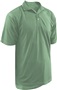 Mens Jacquard Horizontal Stripe Pinhole Mesh Coaches Polo Shirts OLIVE DRAB GREEN Pocket