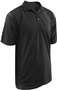 Mens Jacquard Horizontal Stripe Pinhole Mesh Coaches Polo Shirts BLACK Pocket